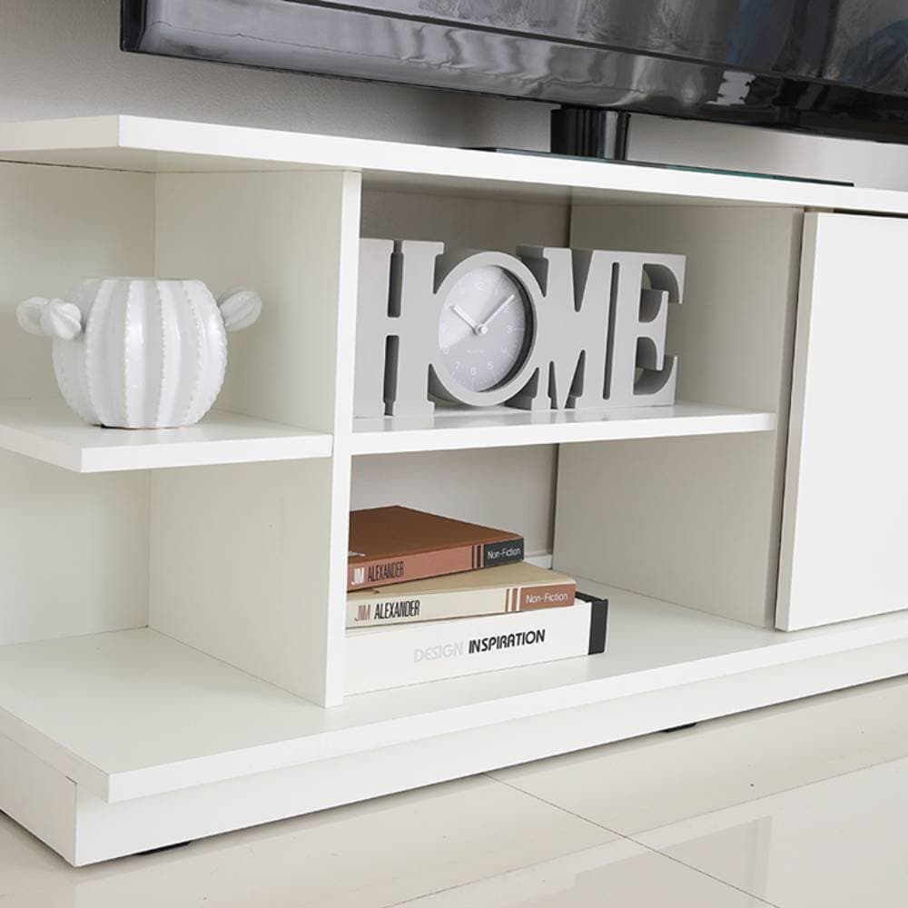 Homehuk ตู้วางทีวี รุ่นมัช ขนาด 120 ซม. - สีขาว