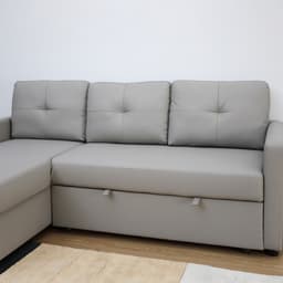 โซฟาเบด PU L-shape รุ่นเคียร่า - สีเทา