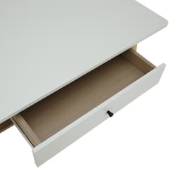 โต๊ะกลางท็อปโค้งพร้อมลิ้นชัก รุ่นมาเรีย - สีธรรมชาติ/ขาว